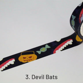 Cartoon Pumpkin Bat Washi Tape sku-3