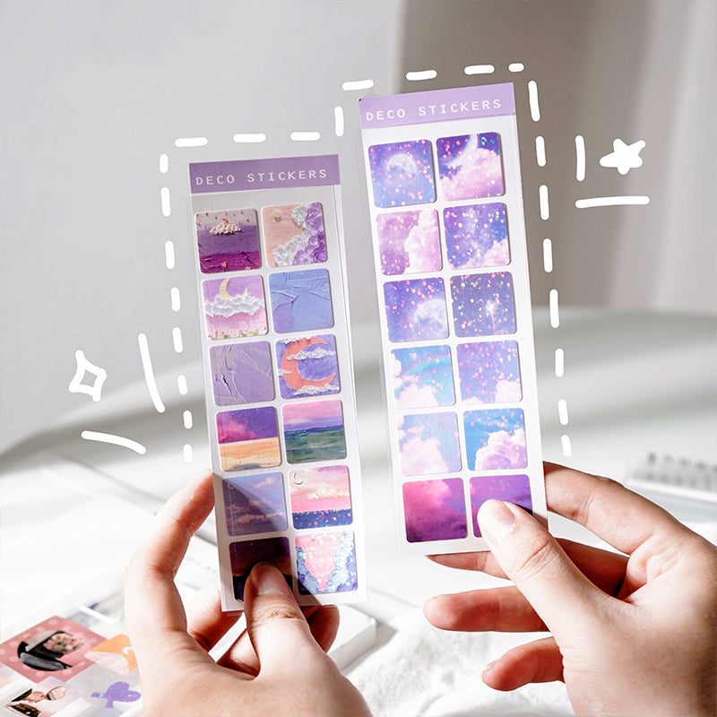 Cartoon Sequin Cloud Vinyl Stickers b