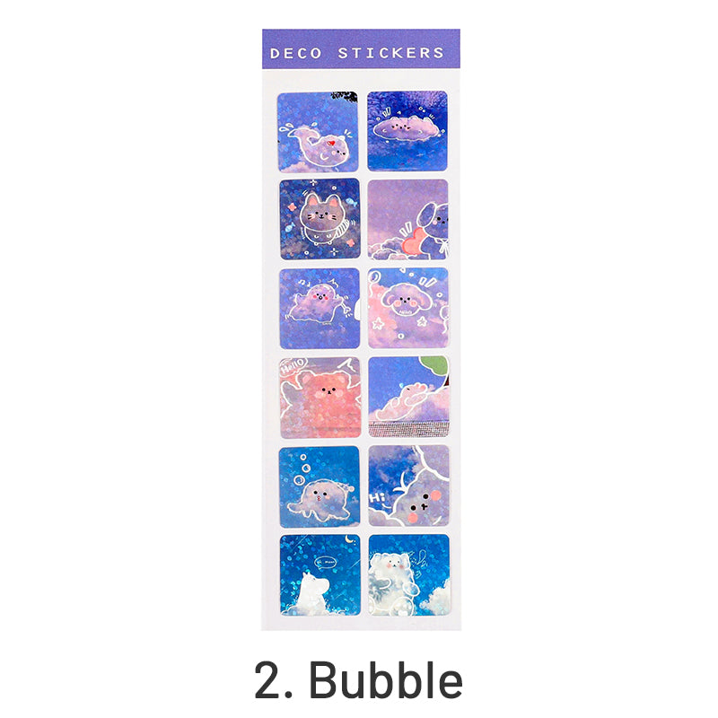 Cartoon Sequin Cloud Vinyl Stickers sku-2