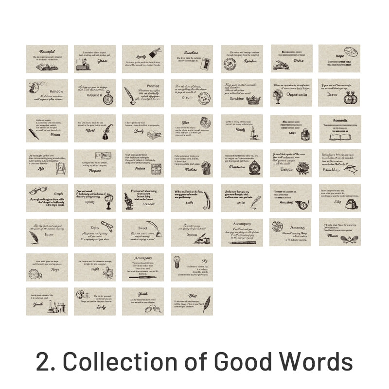 Chapter of Memories Mini Retro English Memo Pad sku-2