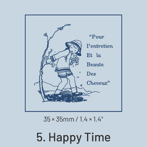 Childhood Story Character Plant Text Wooden Rubber Stamp sku-5