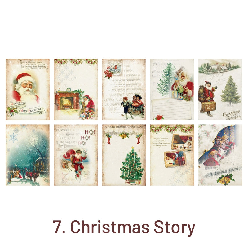 Christmas Memory Vintage Kraft Scrapbook Paper Gift Wrapping Decoration sku-7