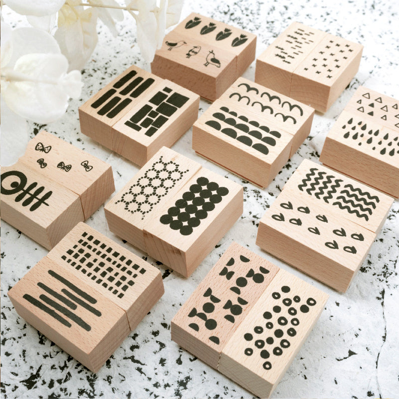 Circle Dot Forest Series Rubber Stamps a
