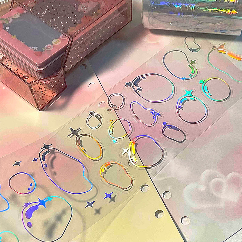 Clear Holographic Butterfly Bubble PET Tape c3