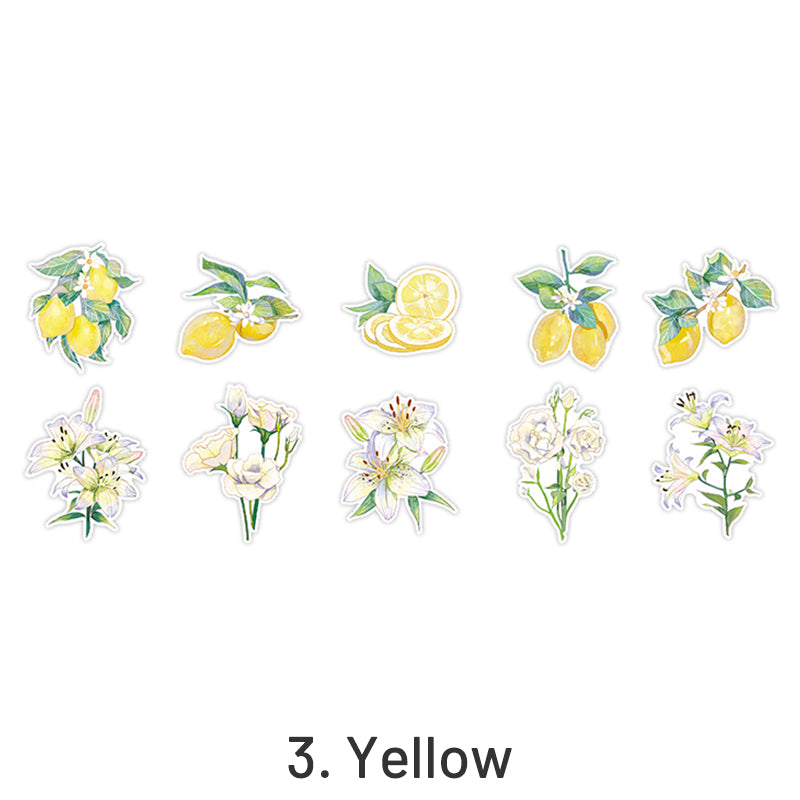 Clear Vivid Floral Plants PET Sticker Pack sku-3
