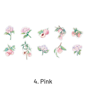 Clear Vivid Floral Plants PET Sticker Pack sku-4