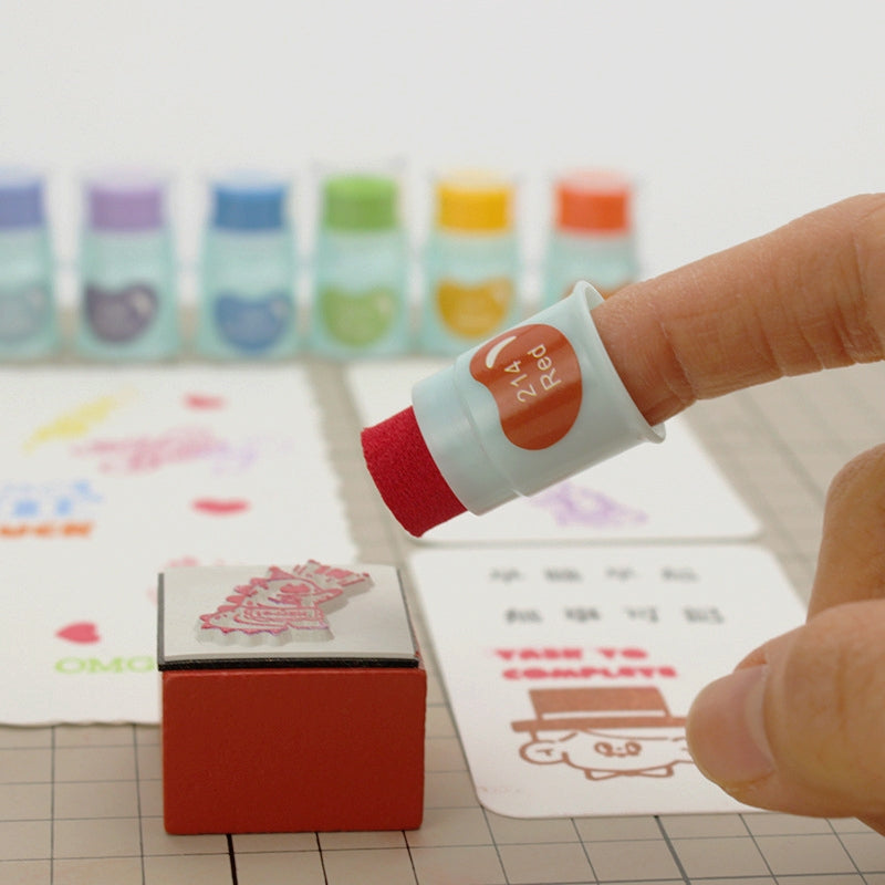 Gold Ink Pad Finger Washable Kids Stamp Ink Pad for Rubber Stamps Paper  Scrapbooking