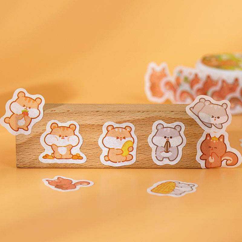 Cloud Zoo Cute Cartoon Animal Washi Sticker Roll b