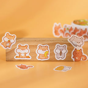 Cloud Zoo Cute Cartoon Animal Washi Sticker Roll b