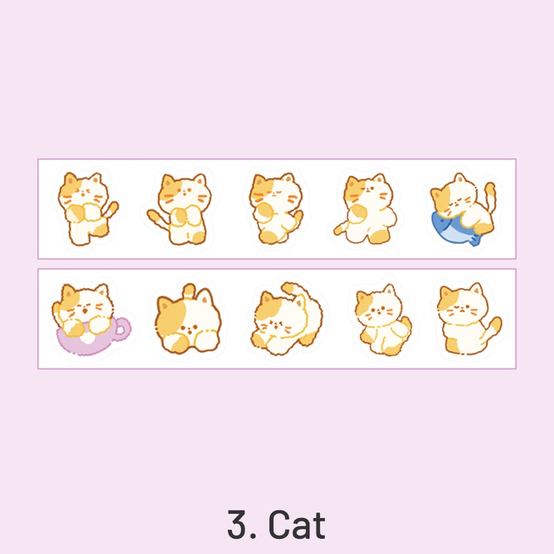 Cloud Zoo Cute Cartoon Animal Washi Sticker Roll sku-3