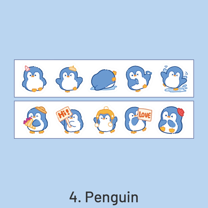 Cloud Zoo Cute Cartoon Animal Washi Sticker Roll sku-4