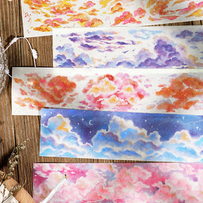 Colorful Cloud Long Strip Washi Tape Sticker a1