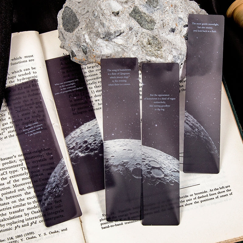 Cosmic Roaming Frosted Landscape Vinyl Bookmark a