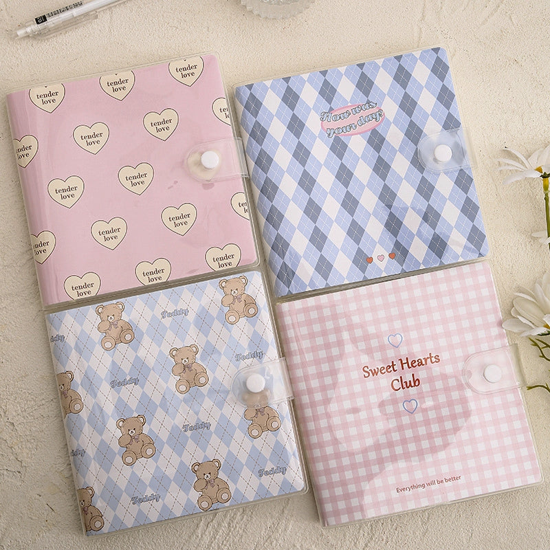 Cream Square Series Cute Diary Journal Stamprints 1