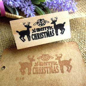 Creative Christmas Deer Rubber Stamp 2