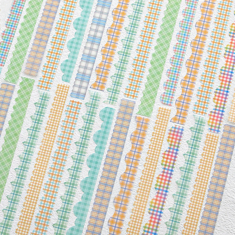 Creative Colorful Plaid Border Washi Sticker Pack a