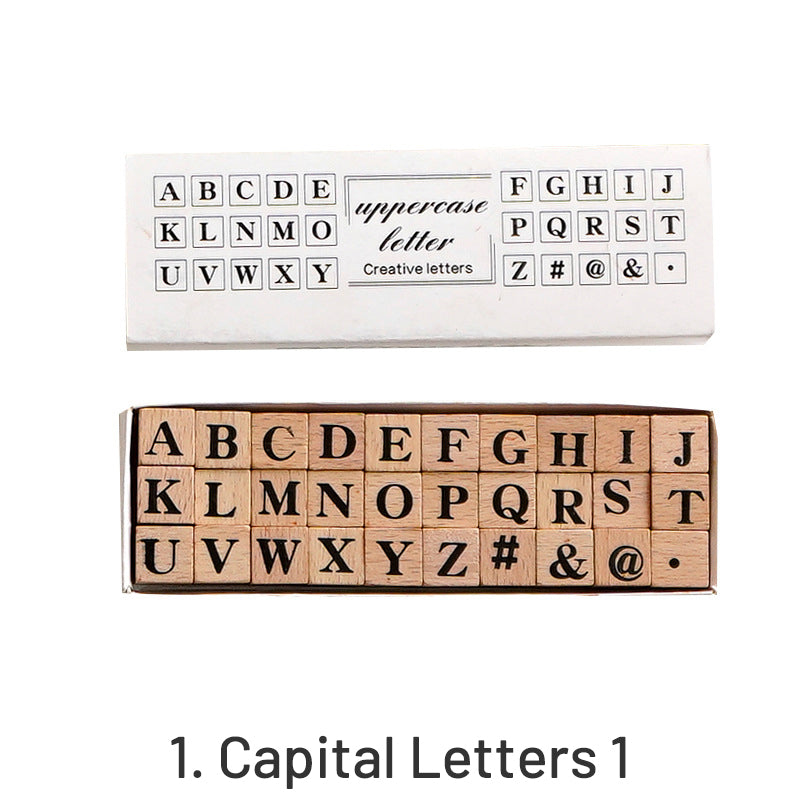 40Pcs Vintage Number Alphabet Letter Stamps Rubber typewriter 