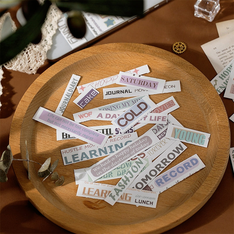 Creative English Titles Headlines Washi Stickers b3