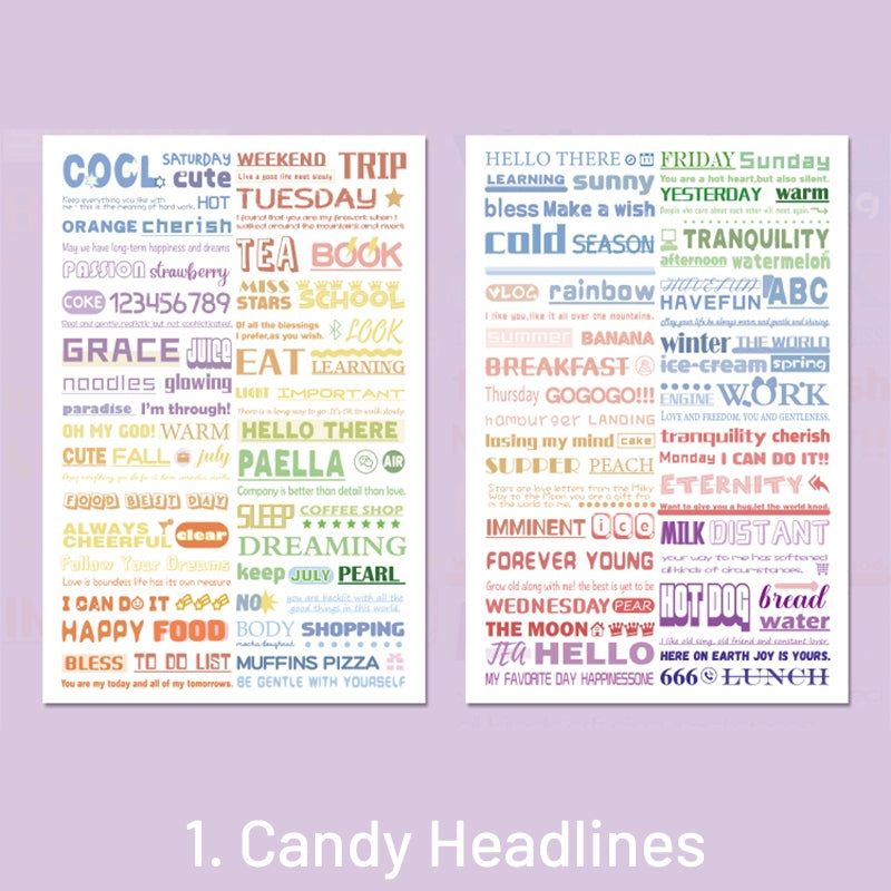 Creative English Titles Headlines Washi Stickers sku-1
