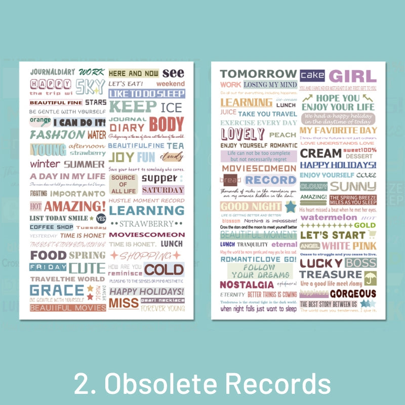 Creative English Titles Headlines Washi Stickers sku-2