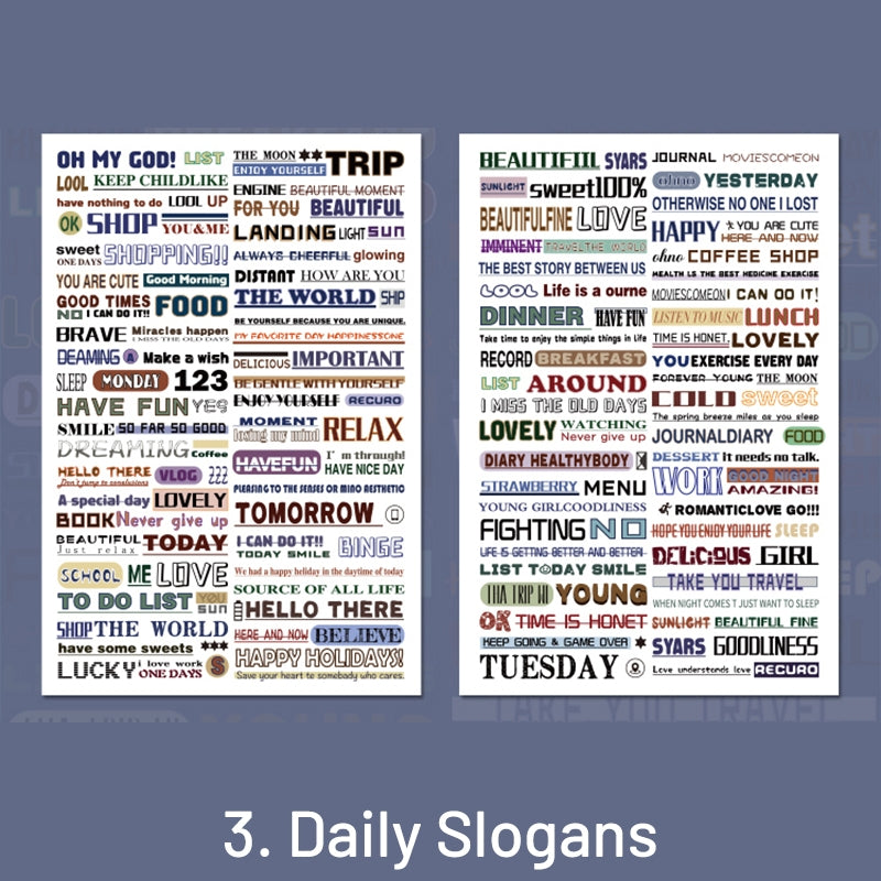 Creative English Titles Headlines Washi Stickers sku-3