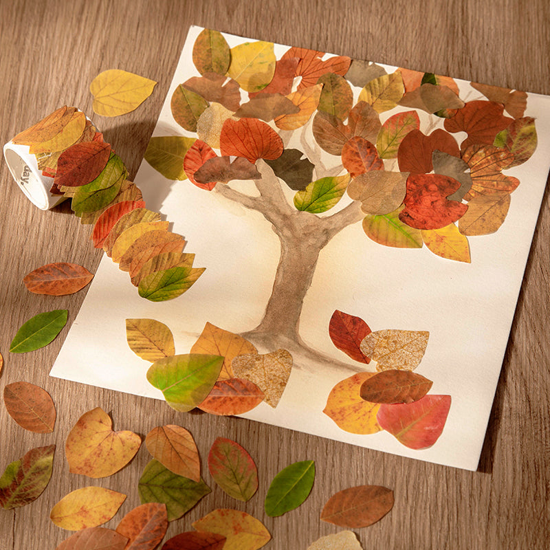 Creative Fallen Leaves Decorative Washi Tape Sticker b5
