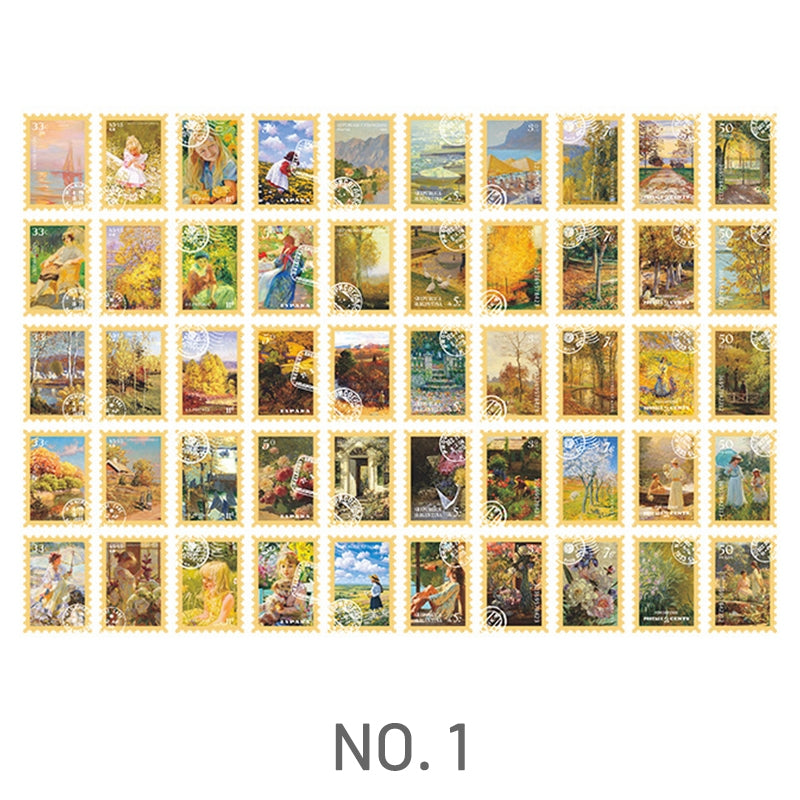 Creative Oil Painting World Stickers sku-1