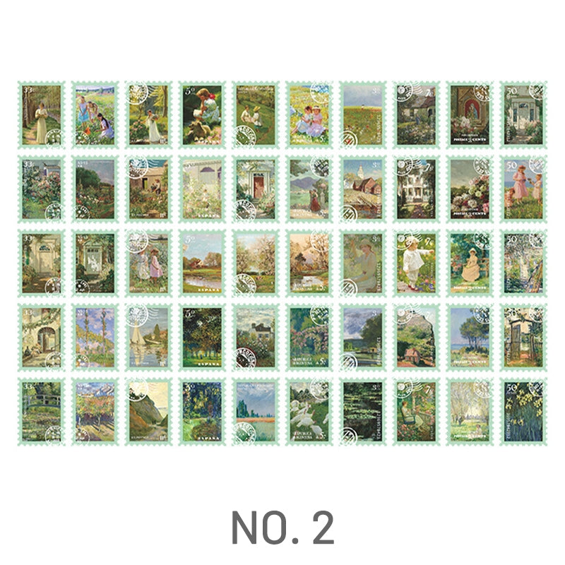 Creative Oil Painting World Stickers sku-2