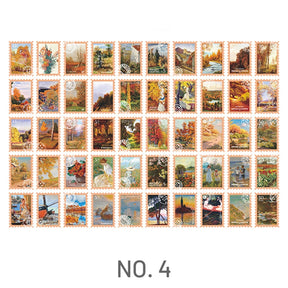Creative Oil Painting World Stickers sku-4
