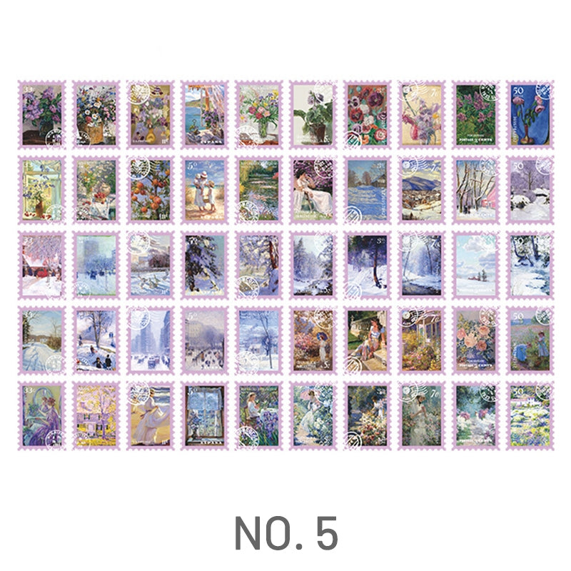 Creative Oil Painting World Stickers sku-5