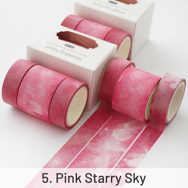 Creative Sakura Oil Painting Starry Sky Boxed Washi Tape Set sku-5