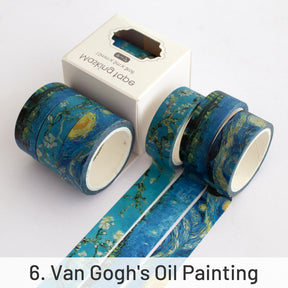 Creative Sakura Oil Painting Starry Sky Boxed Washi Tape Set sku-6