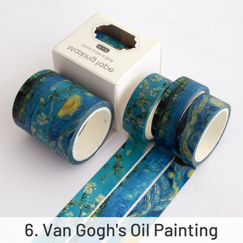 Tape - Starry Night Vintage Oil Painting Washi Tape Set
