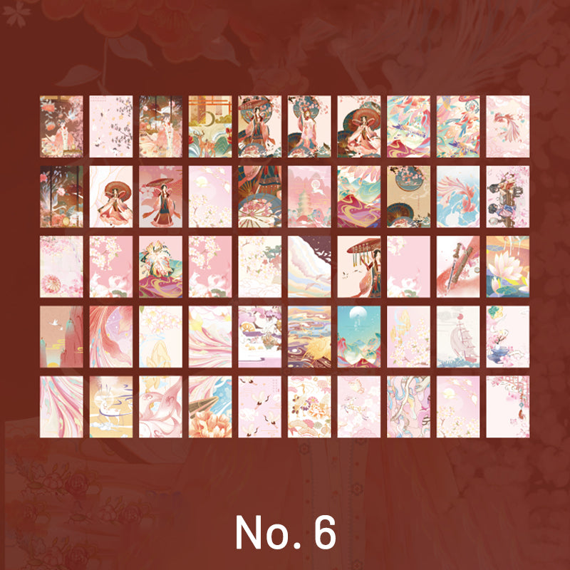 Creative Traditional Chinese Style Beauties Washi Sticker Book sku-6