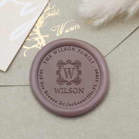 Custom Address Wax Seal Stamp - Style 11 1