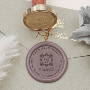 Custom Address Wax Seal Stamp - Style 11 2