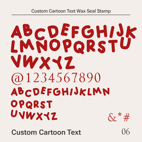 Custom Cartoon Text Wax Seal Stamp (10 Fonts)-10