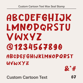 Custom Cartoon Text Wax Seal Stamp (10 Fonts)-11