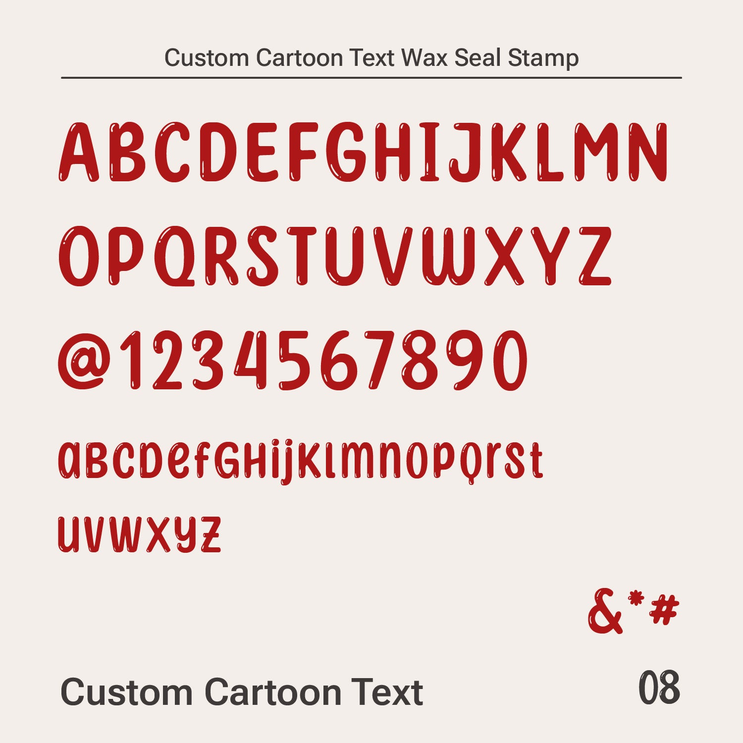 Custom Cartoon Text Wax Seal Stamp (10 Fonts)-12