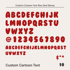 Custom Cartoon Text Wax Seal Stamp (10 Fonts)-14