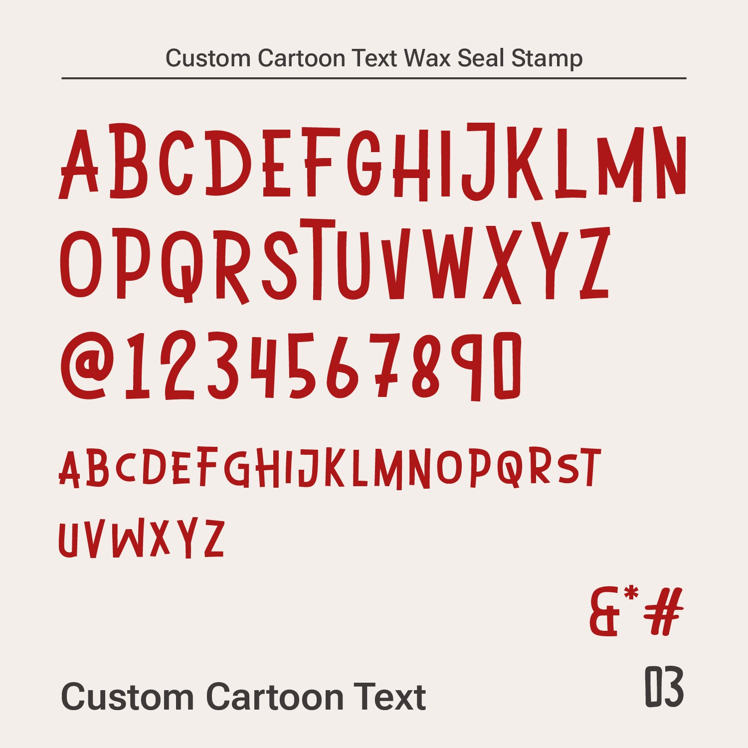Custom Cartoon Text Wax Seal Stamp (10 Fonts)-7