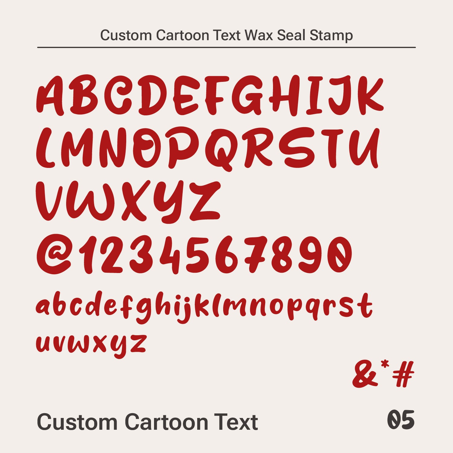 Custom Cartoon Text Wax Seal Stamp (10 Fonts)-9
