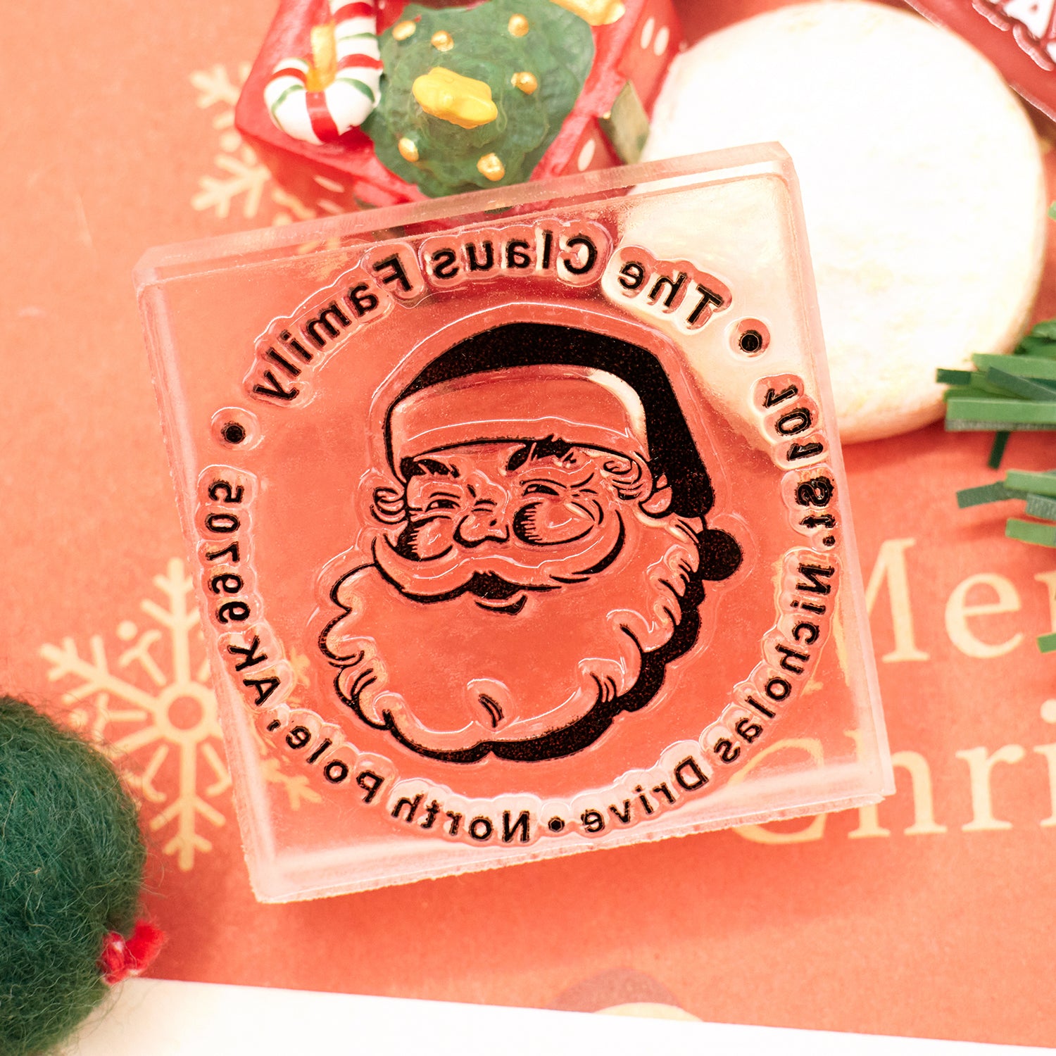 Custom Christmas Address Rubber Stamp IMG_2537