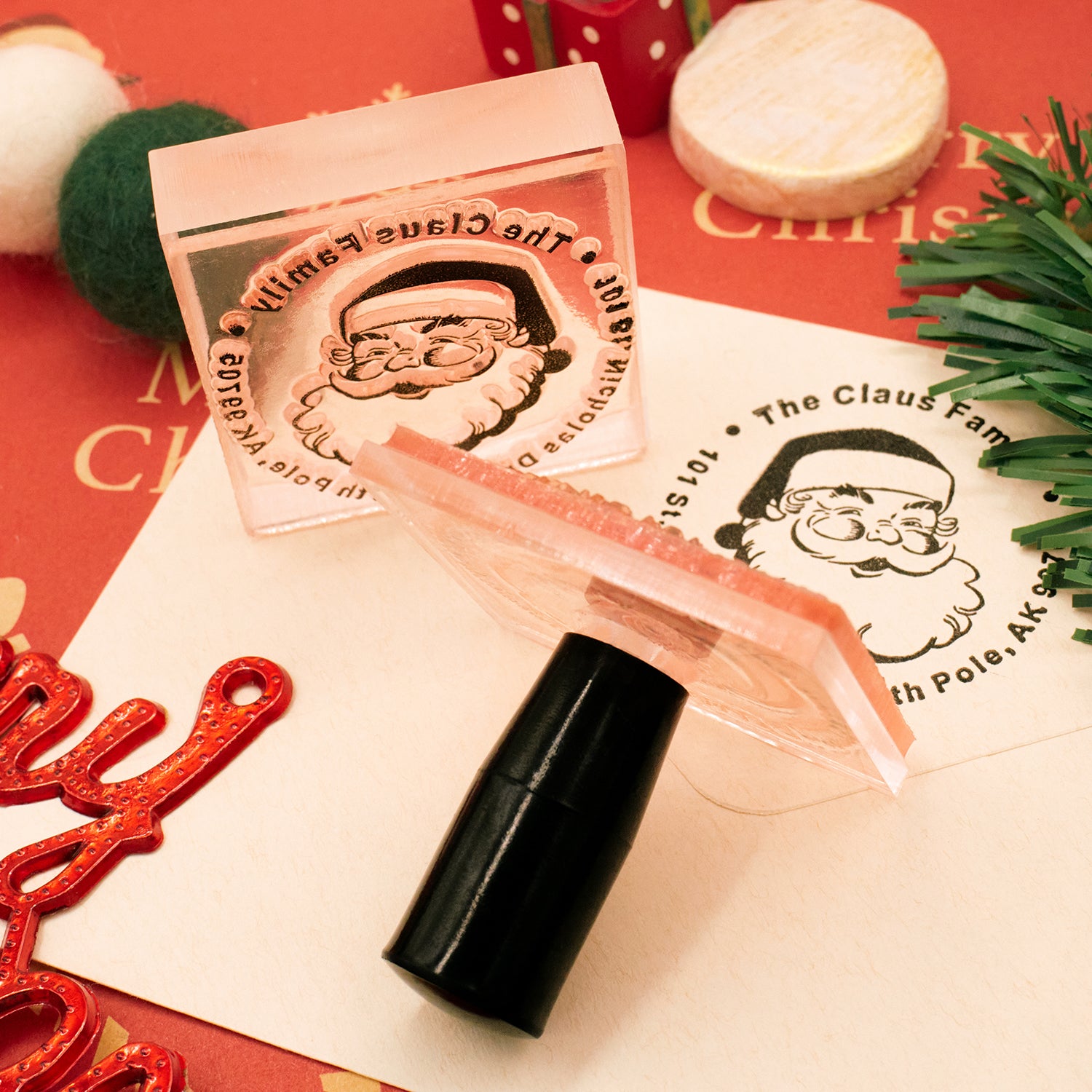 Custom Christmas Address Rubber Stamp IMG_2540
