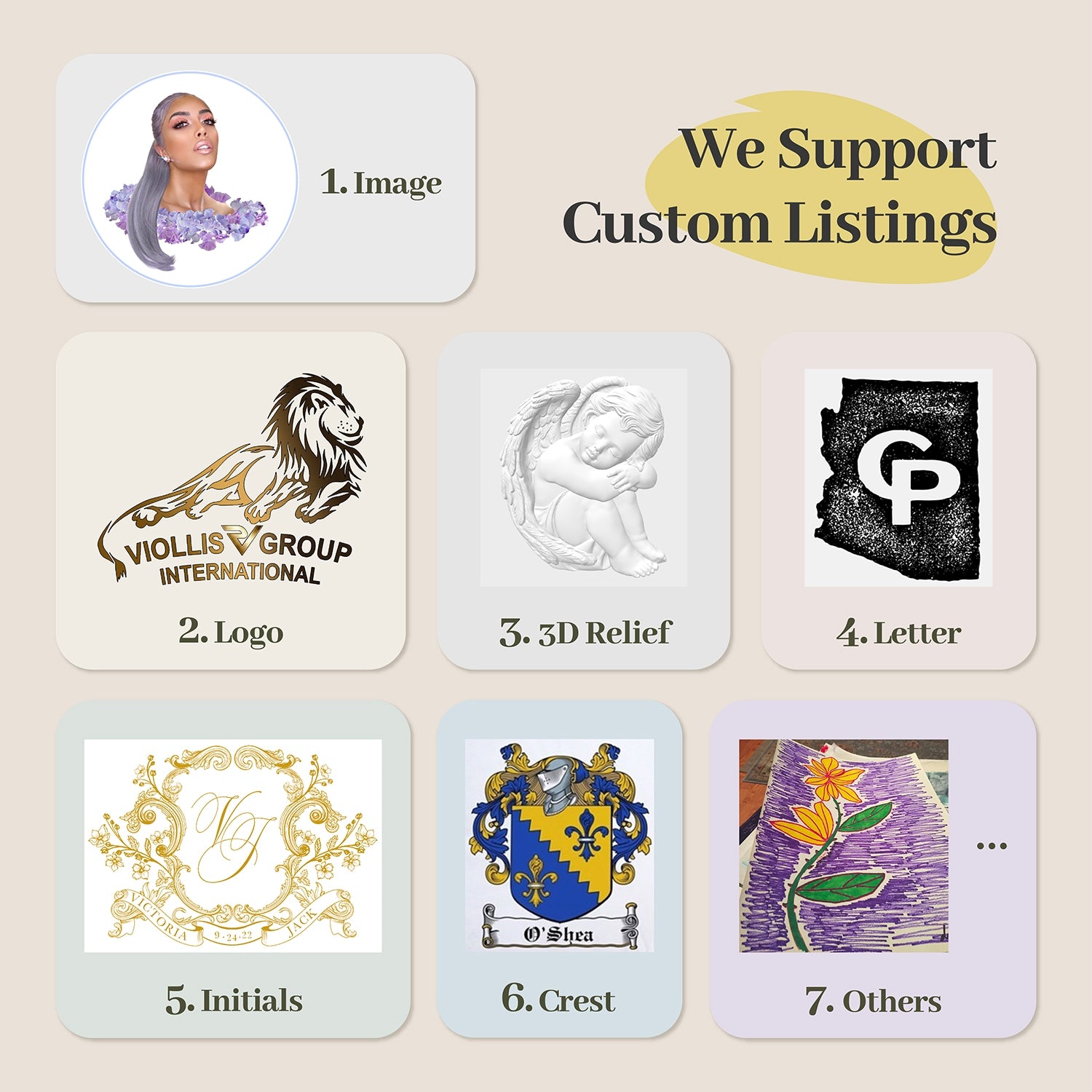 Custom Name Wax Seal Stamp (24 Designs)