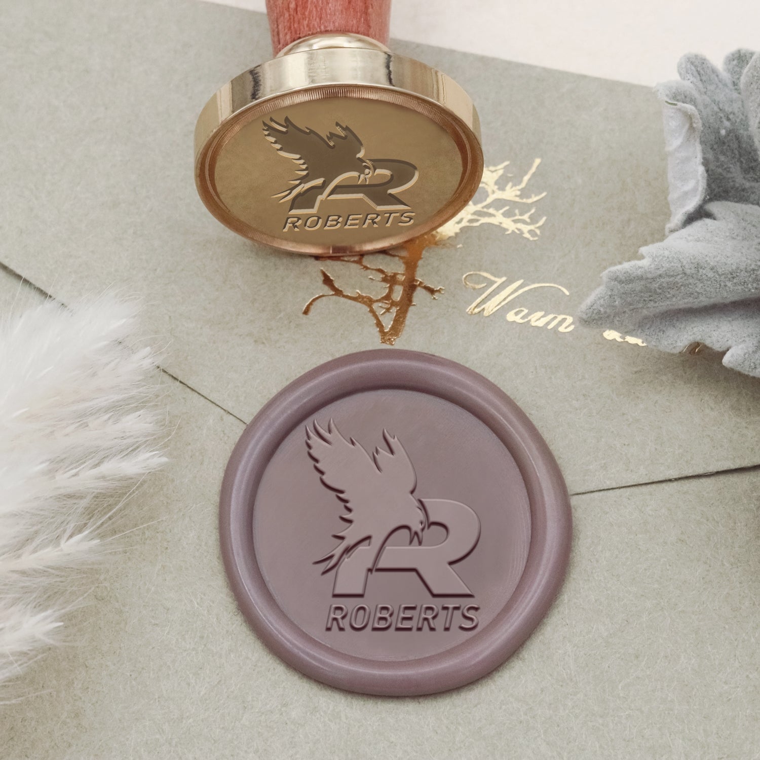 Custom Eagle Name Wax Seal Stamp 2