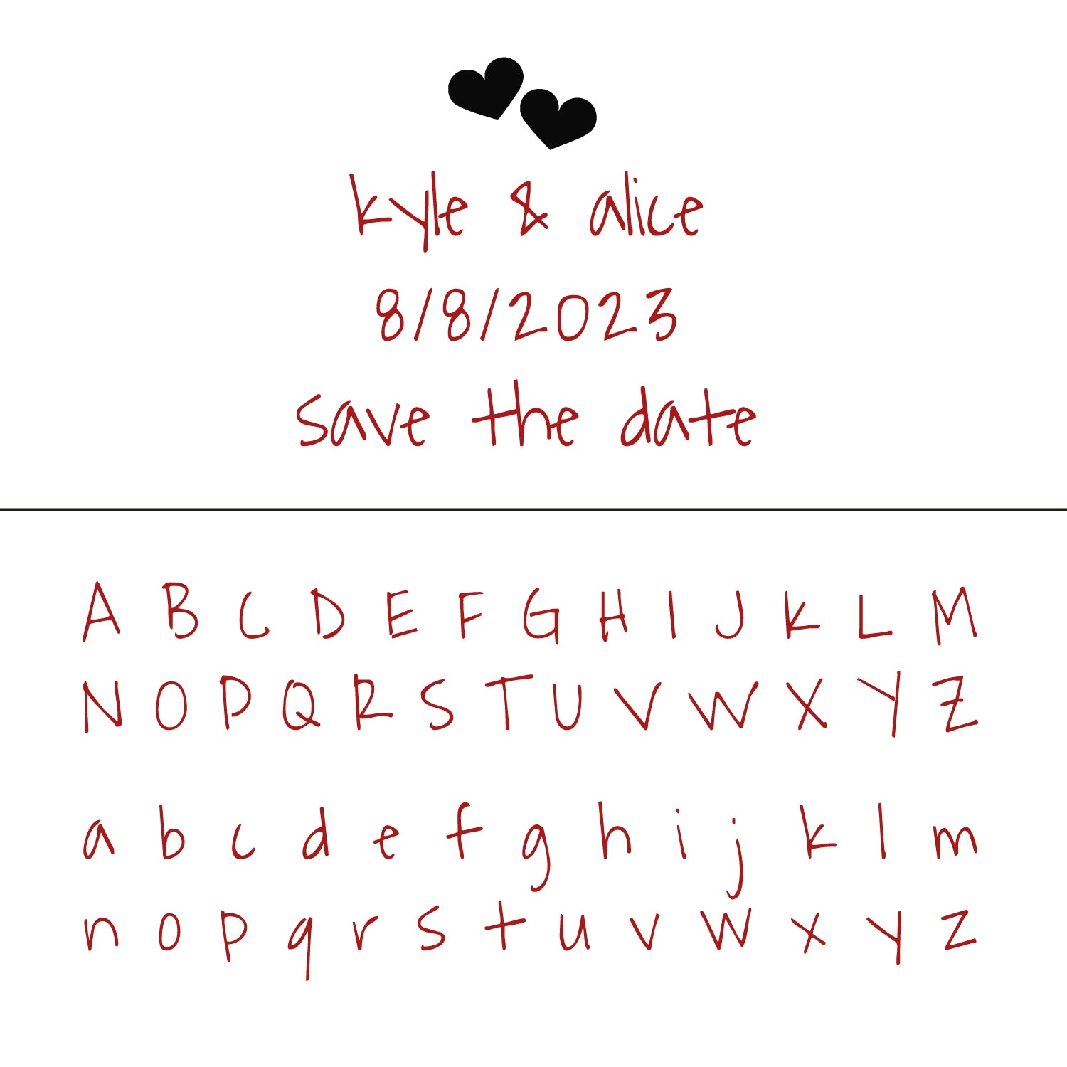 Custom Funtastic Font Wedding Save the Date Rubber Stamp 23