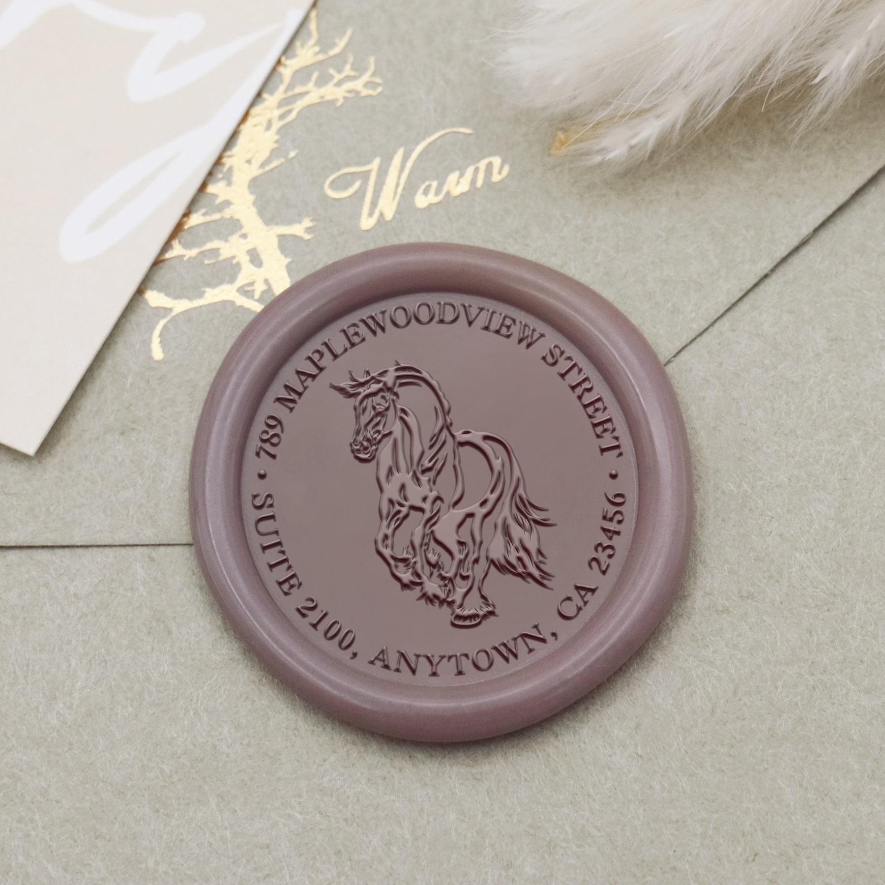 Custom Horse Address Wax Seal Stamp 1