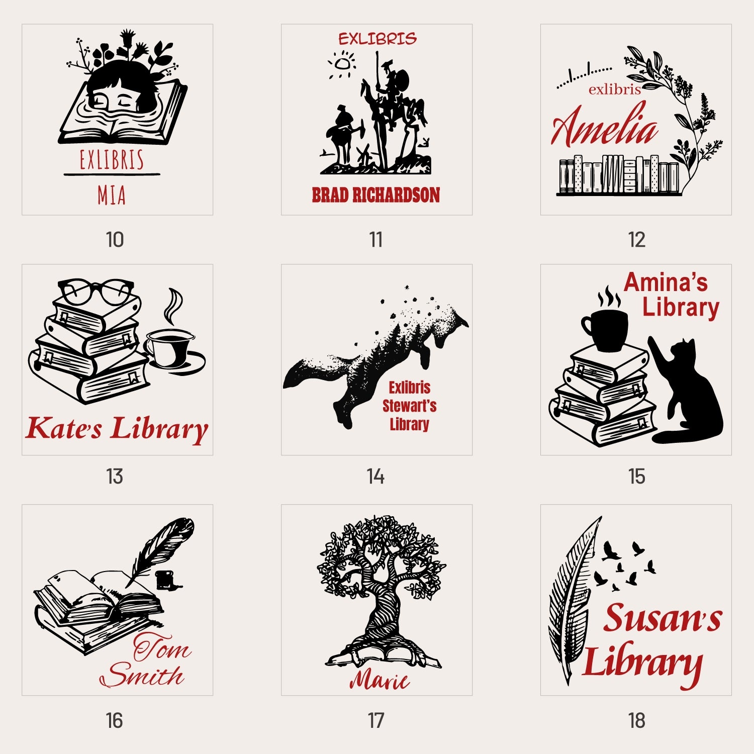 Custom Library Stamp From the Library Of Personalized Gift 
