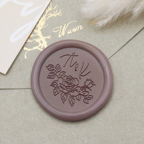 Custom Lily Wedding Monogram Wax Seal Stamp-18 1
